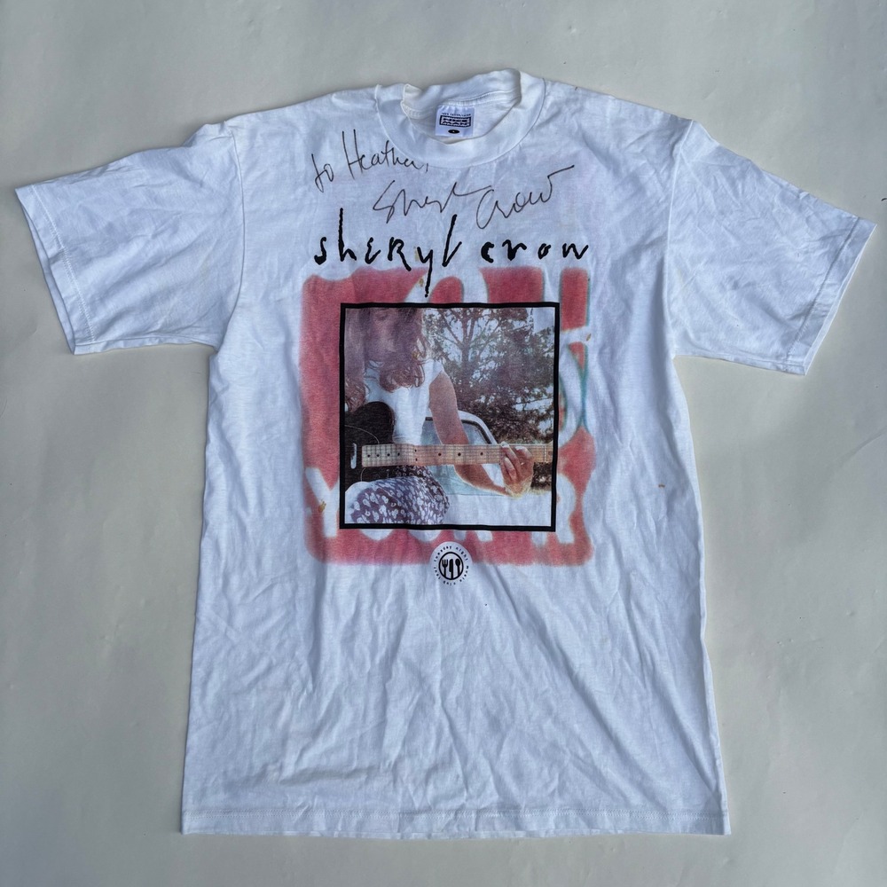 Vintage 1994 Sheryl Crow Tuesday Night Music Club Tour Shirt Autographed Large